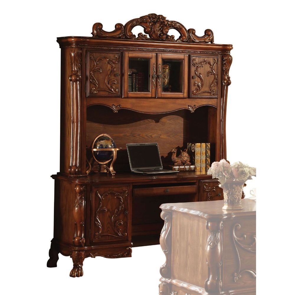 Dresden Cherry Oak Office Desk & Hutch