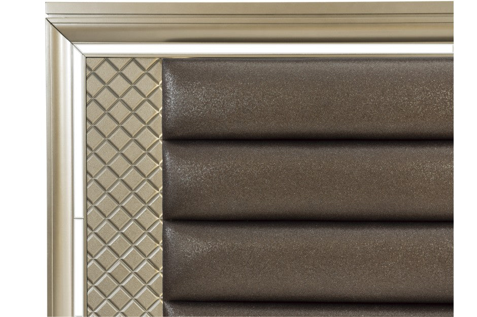 Louden 1515 Champagne Finish Bedroom Collection - LED Lighting