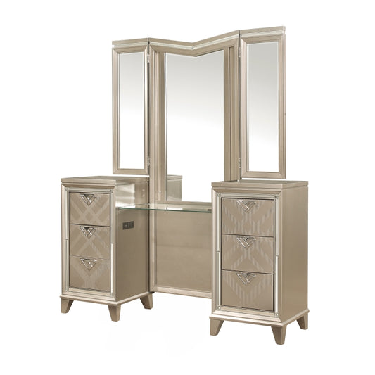 Bijou Vanity Dresser w/Mirror 1522-15WF