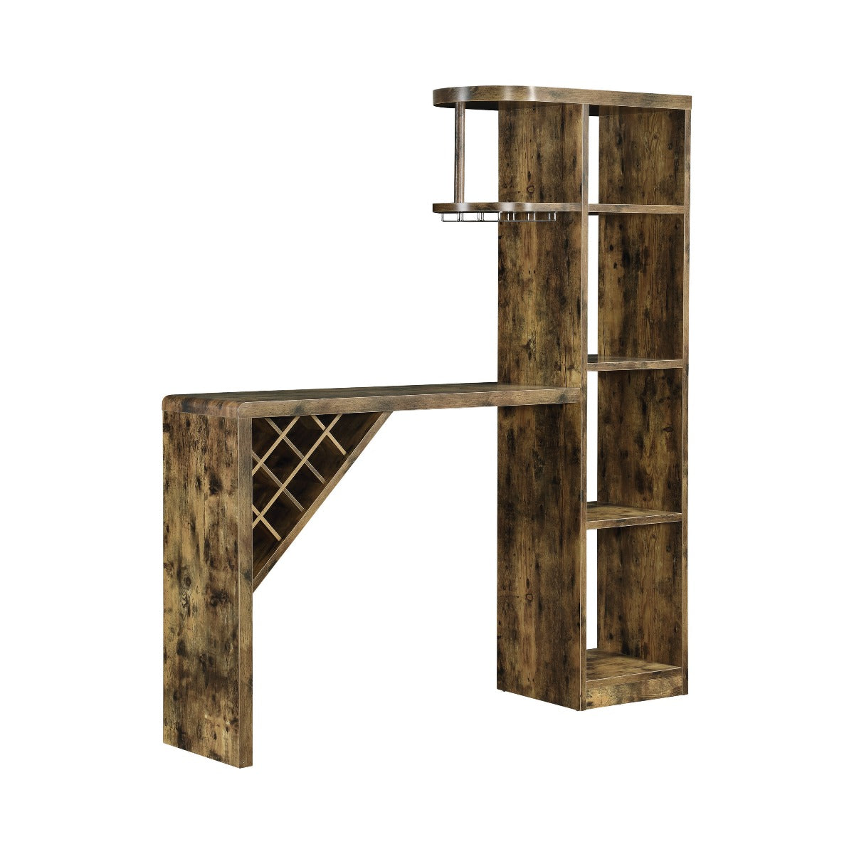 Mueble de bar Belvedere empotrado para vino - Nuez moscada antigua