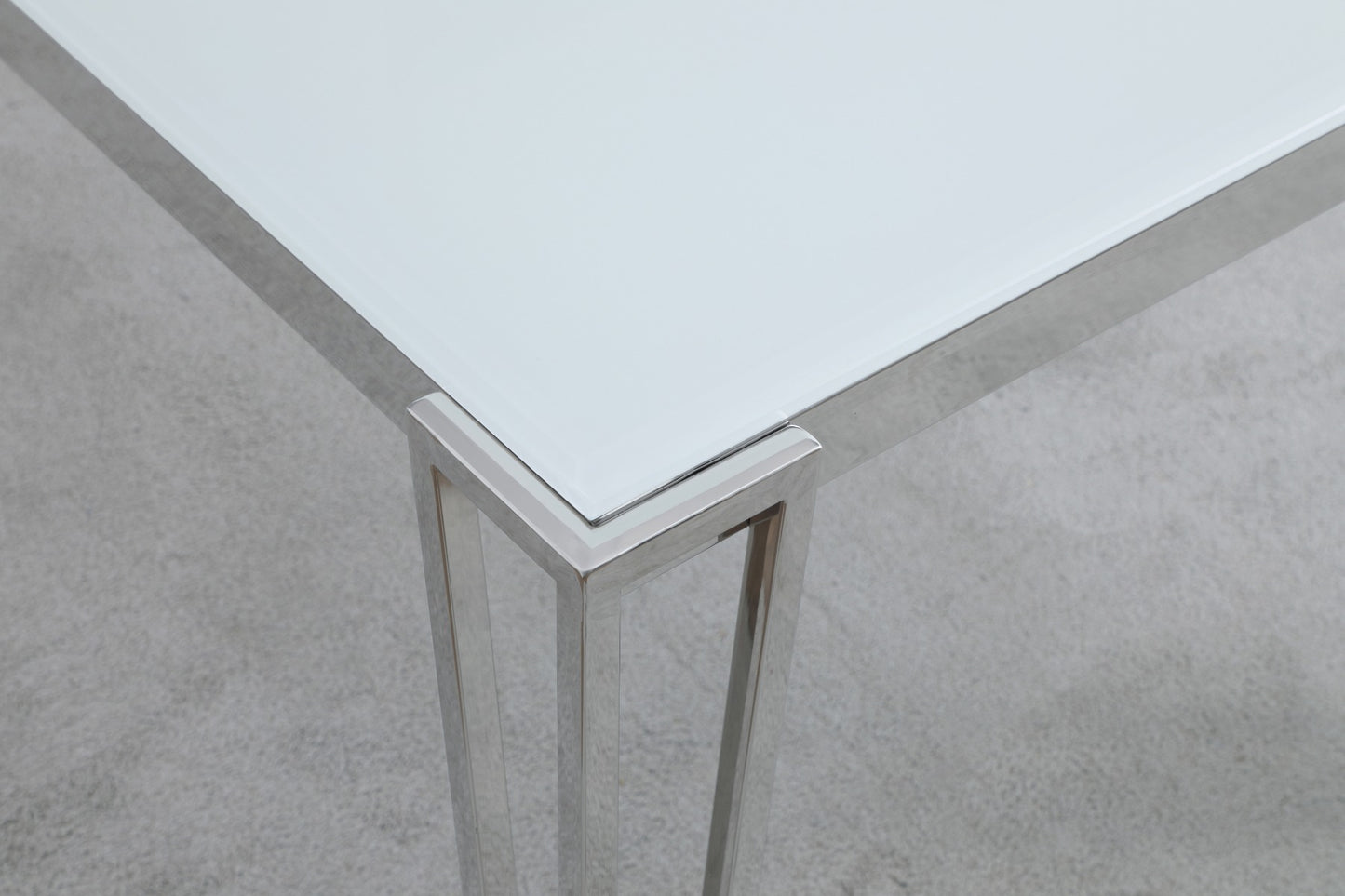 Colección de comedor Pauline - Tapa de vidrio templado blanco