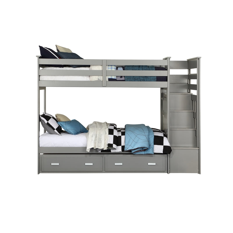 Allentown 37870 Twin Twin Bunk Bed - Grey Finish