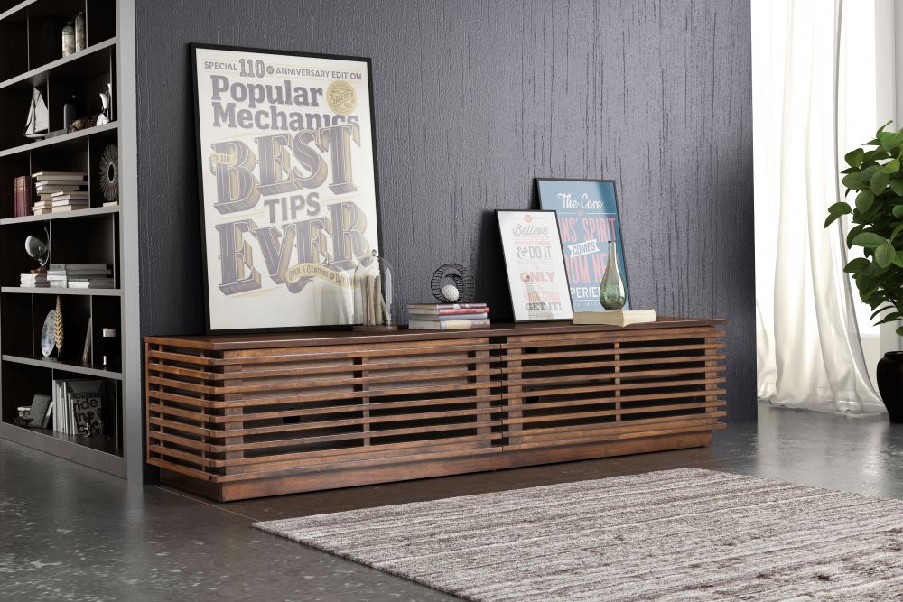 Soporte de entretenimiento Linea Wide Nogal Acacia