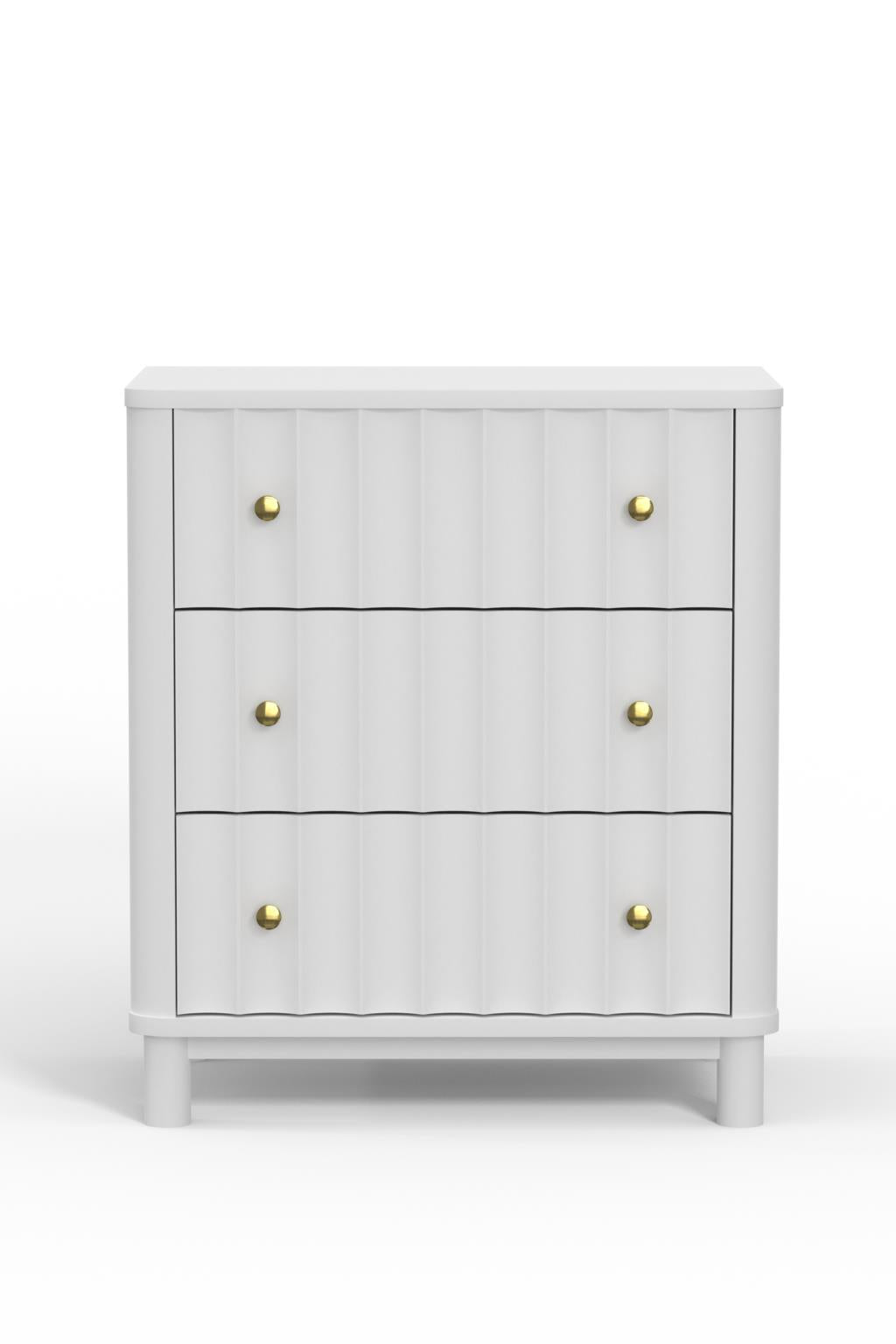 Stapleton White Small 3 Drawer Chest Bradley Home Funishings Stapleton White Small 3 Drawer Chest Bradley Home Funishings
