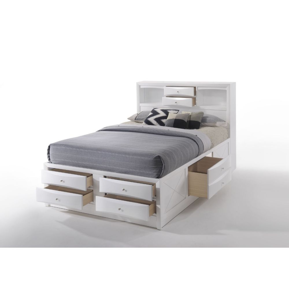 Acme Furniture Ireland 8 Drawer Storage Bed - 4 Color Options