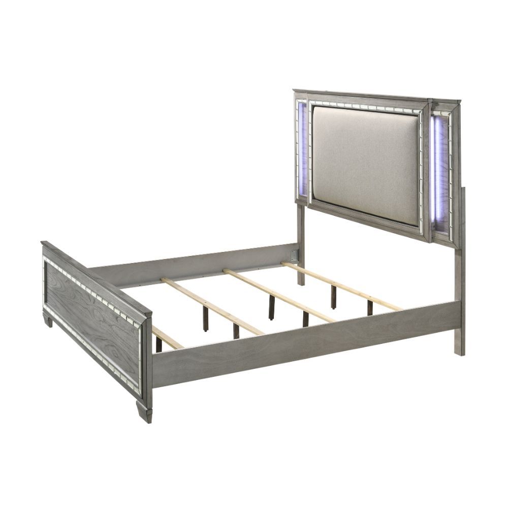 Antares 21820 Acme Bedroom Collection - Light Grey Oak