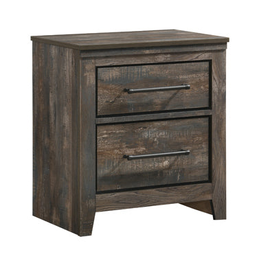 Ridgedale 223481 Juego de dormitorio Weathered Dark Brown y Latte