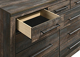 Ridgedale 223481 Juego de dormitorio Weathered Dark Brown y Latte