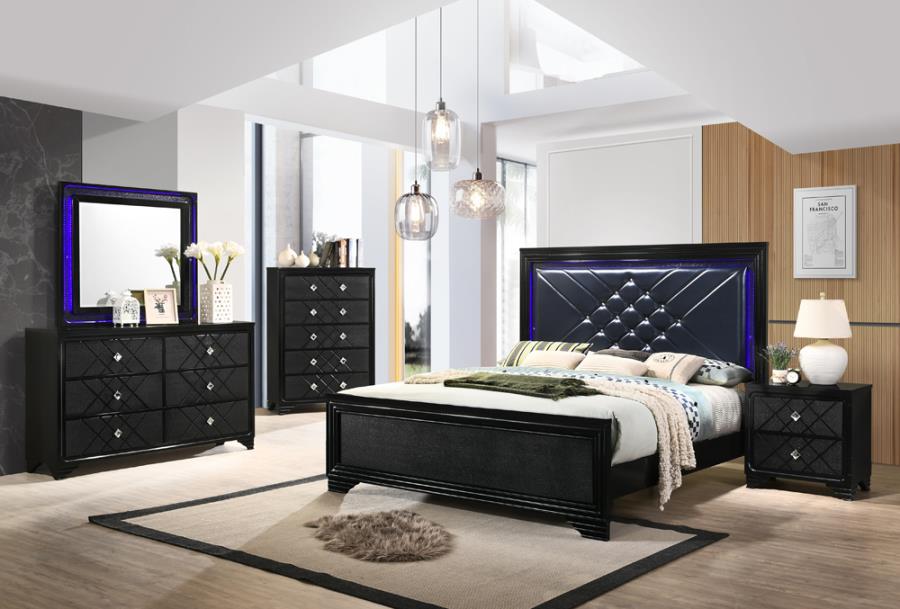 Colección de dormitorio Penélope de Coaster - Iluminación táctil LED azul