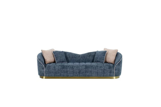 Sofá y loveseat azul Sedco Artisan 8015