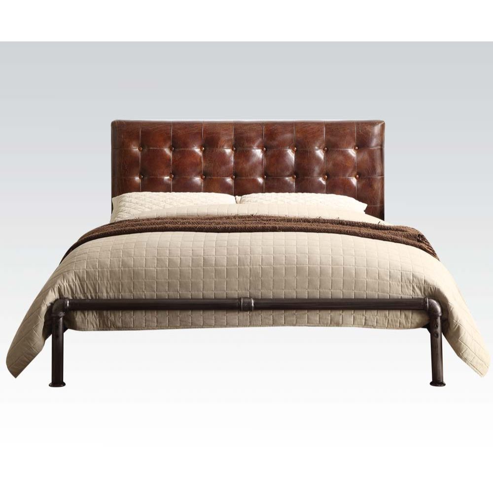 Brancaster Top Grain Leather Queen Bed