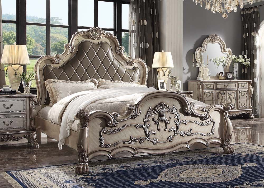 Dresden Bone White California King Bed 28164CK