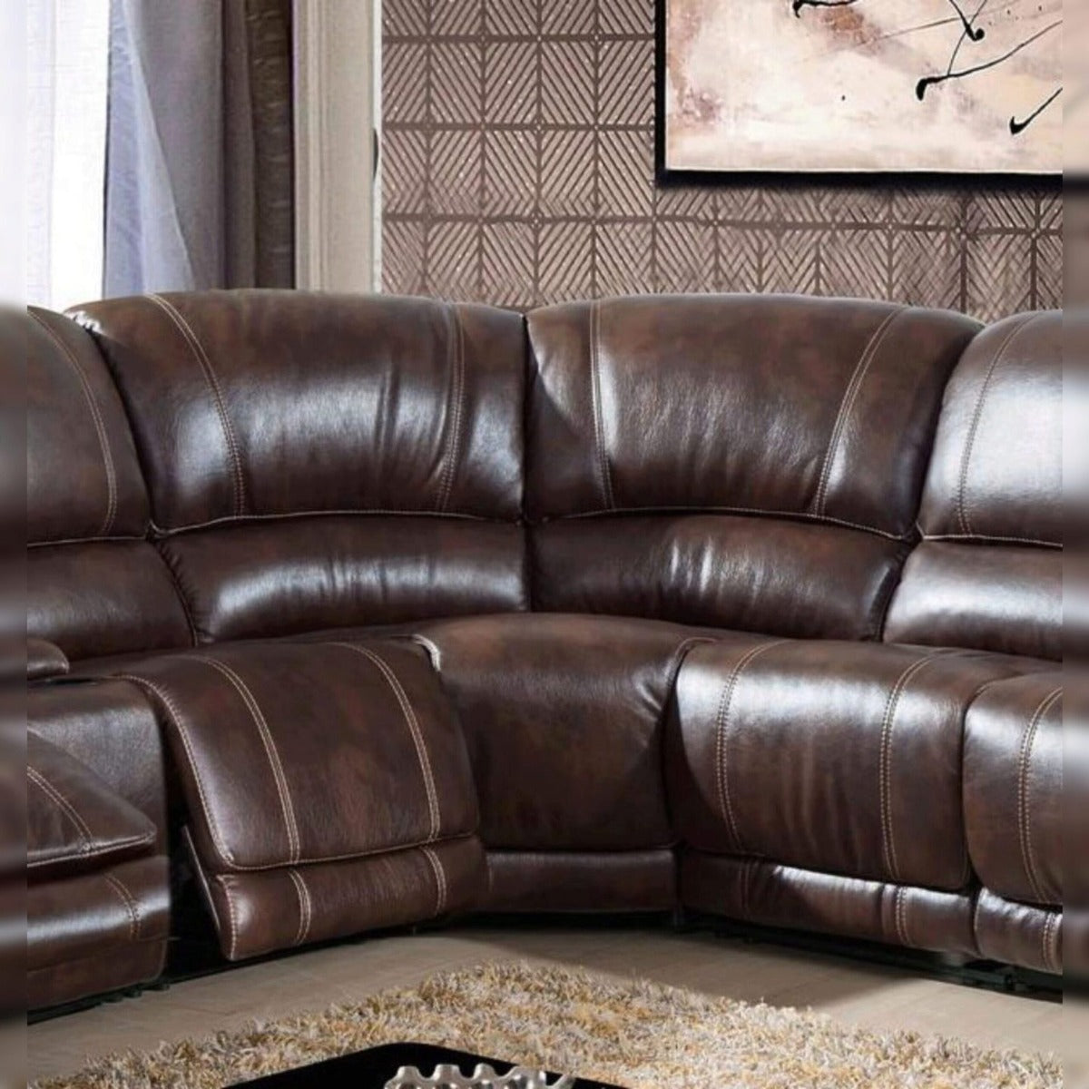McFerran SF3673 Savannah 4 Pc Motion Sectional
