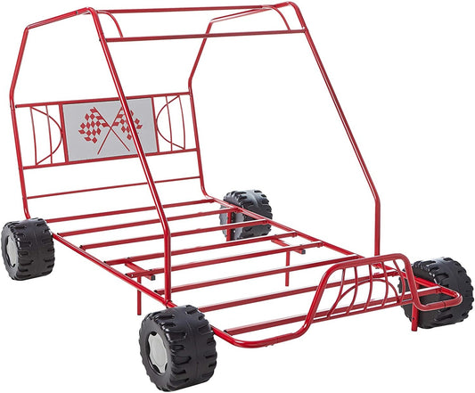 Xander 37645T Twin Go Cart Bed - Red Finish