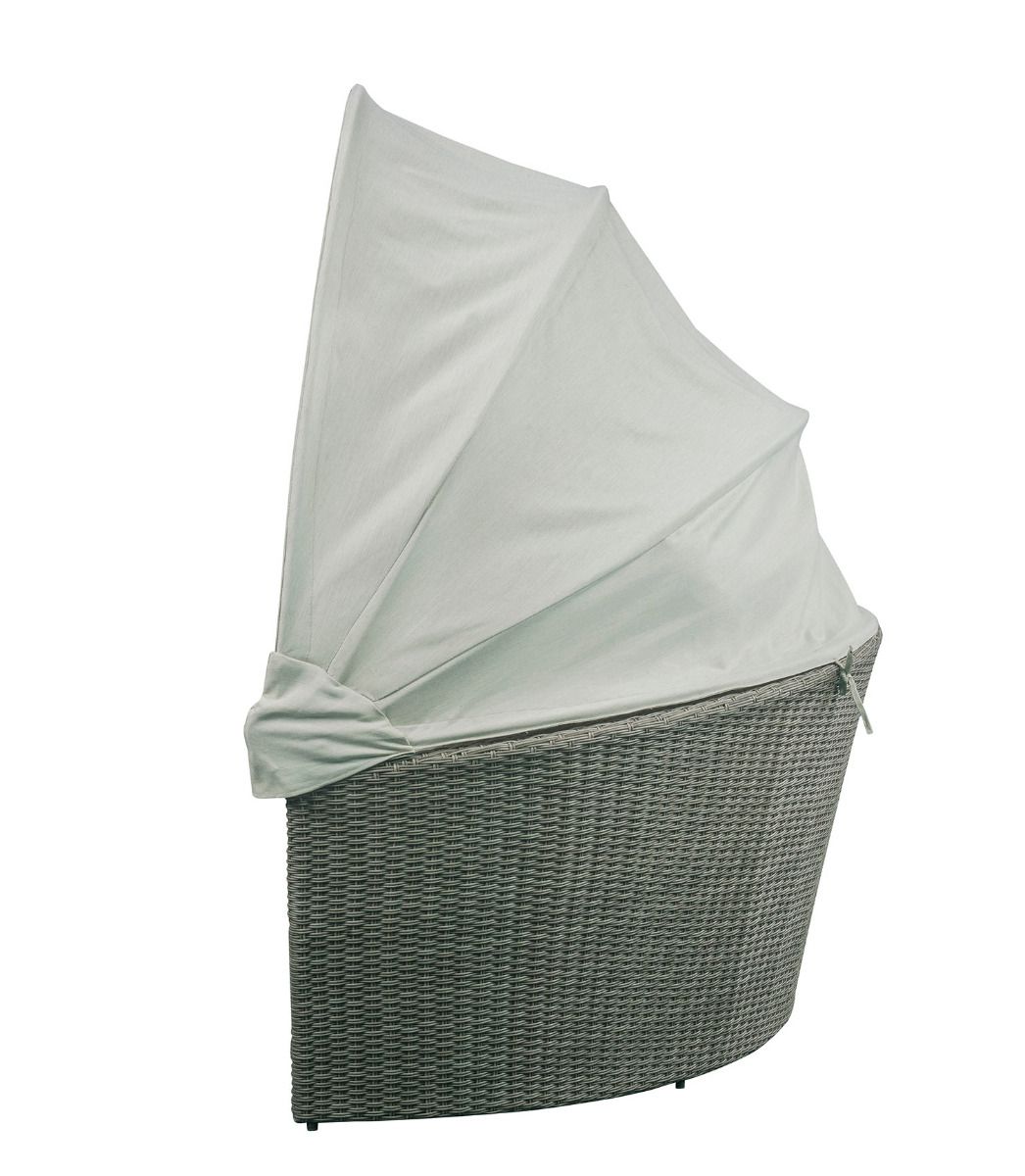 Glynn 45025 Patio Sofa & Ottoman by Acme - Gray Wicker