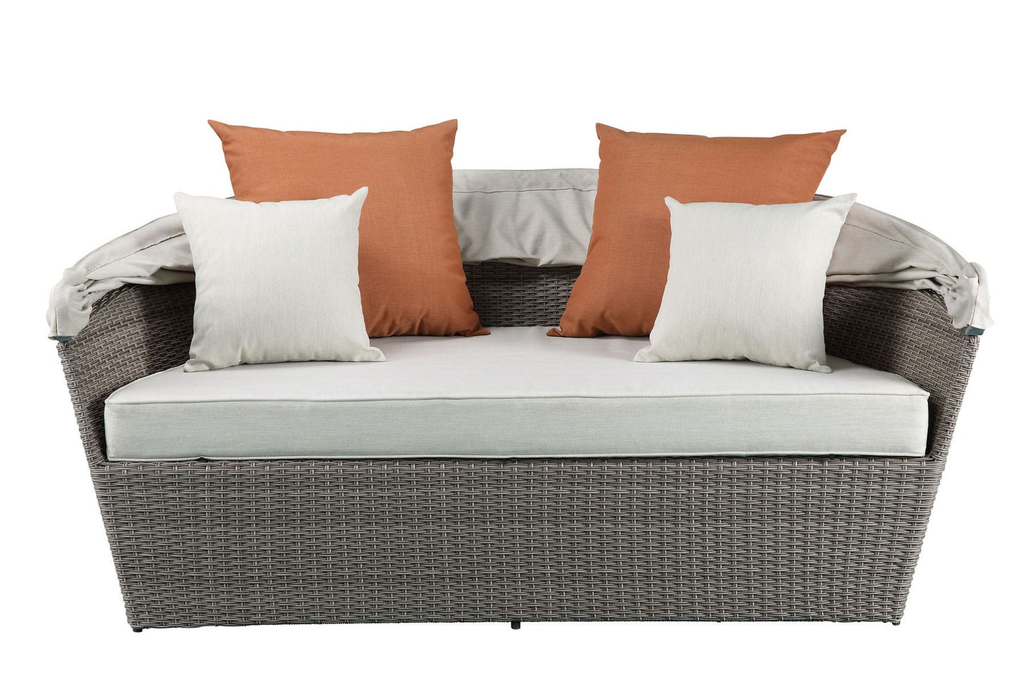 Glynn 45025 Patio Sofa & Ottoman by Acme - Gray Wicker