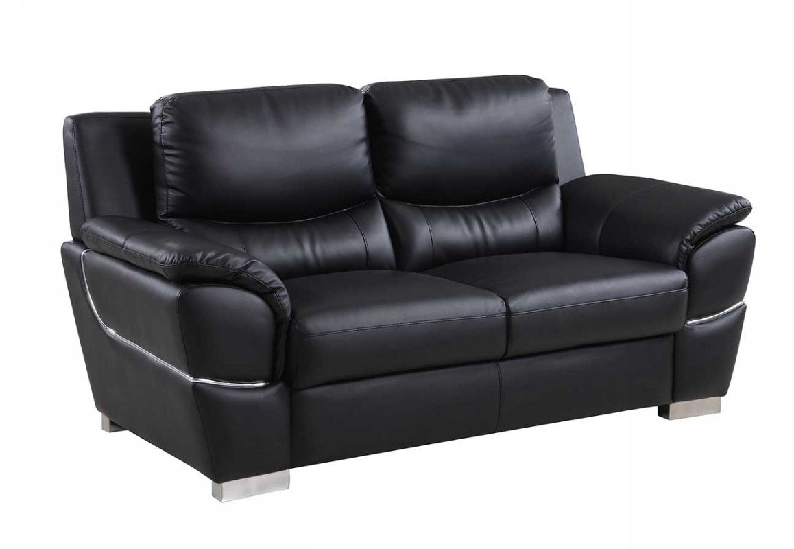 4572 Sofa Collection - Black Leather