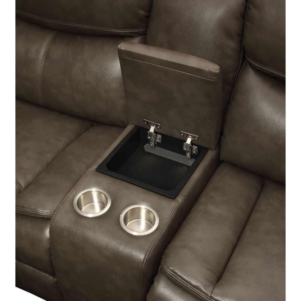 Tavin Motion Sectional Acme 52540 - Gray Leather-Aire