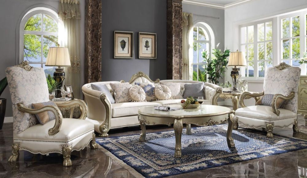 Dresden II Sofa Collection 54875 - Bone PU