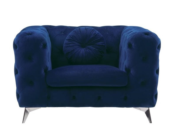 Acme Furniture 54902 Atronia Silla - Tela azul