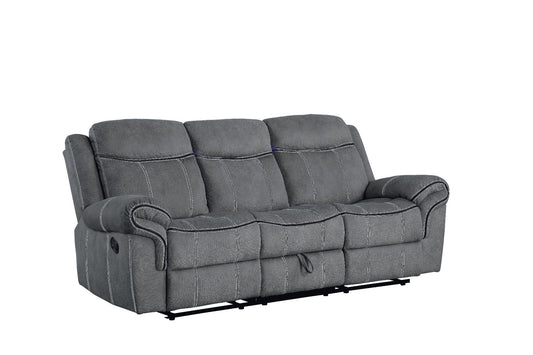 Zubaida Sofa & Loveseat - Gray Velvet