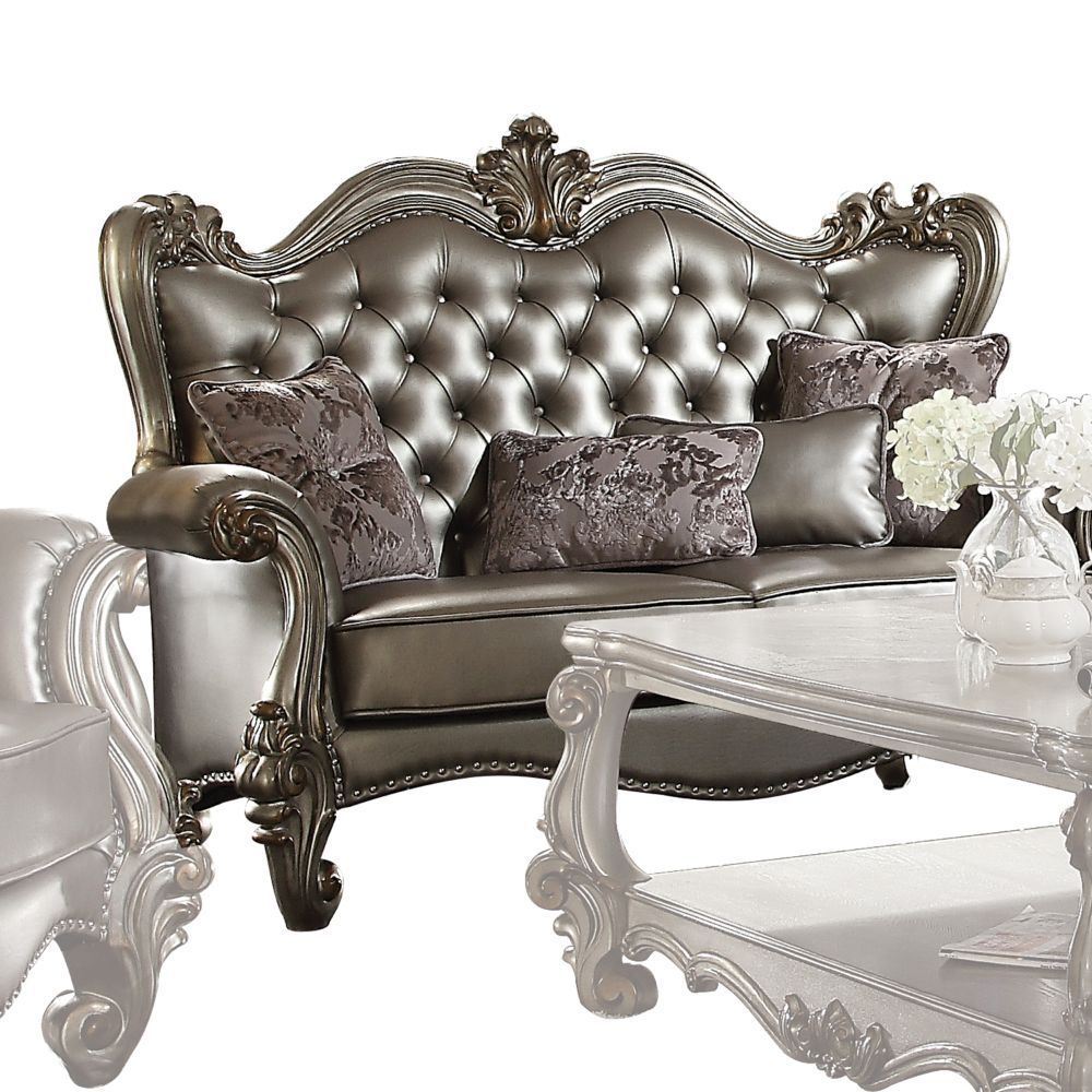 Acme 56820 Versailles Sofa Collection - Antique Platinum Finish