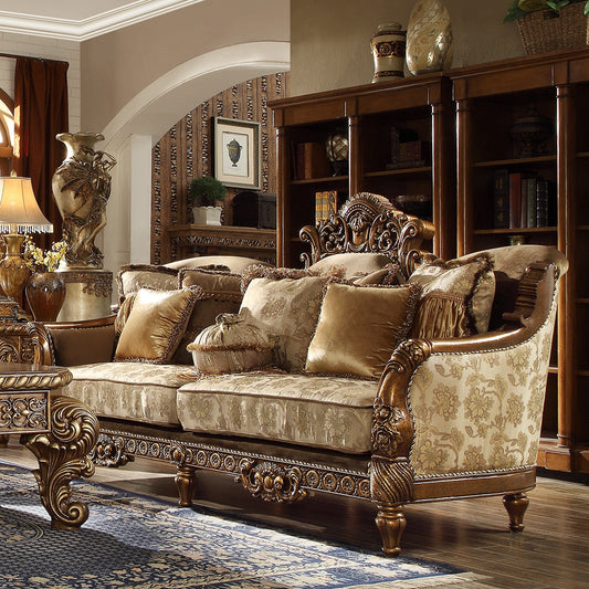 Homey Design HD-610 Antique Gold Living Room Sofa Collection