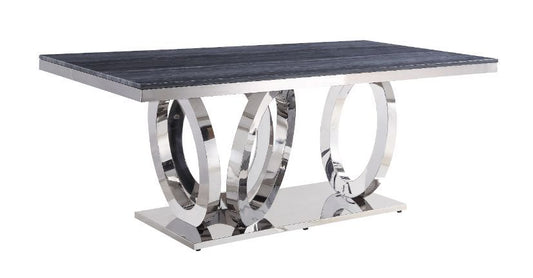 Nasir Marble Top Stainless Steel Dining Collection