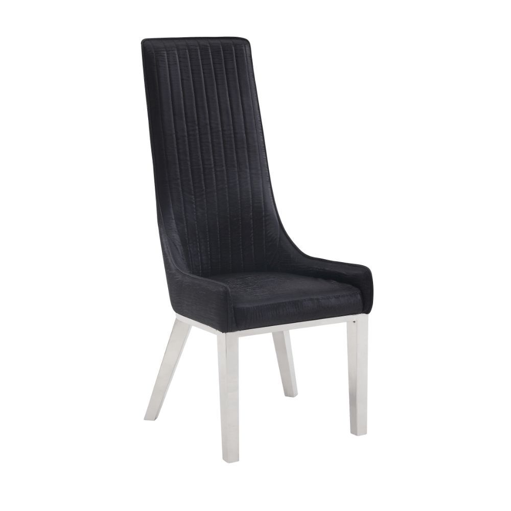 Acme Furniture Gianna 7 Pc Dining Set - Black Chairs