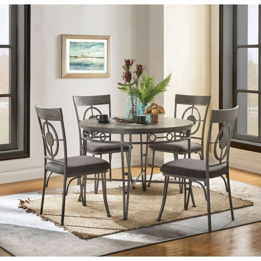 Landis 73185 Dining Collection by Acme - Gunmetal Finish