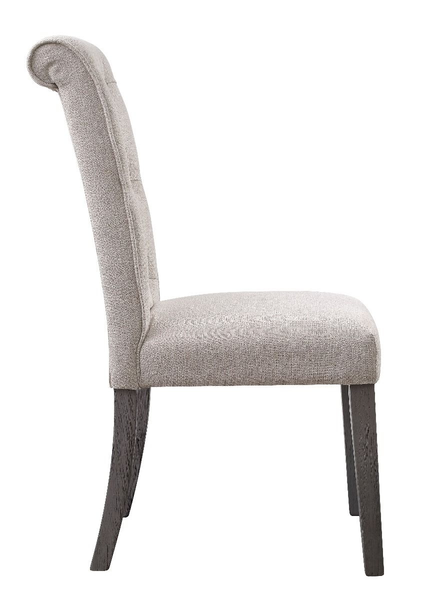 Yabeina Dining Table - Marble Top & Gray Oak Finish
