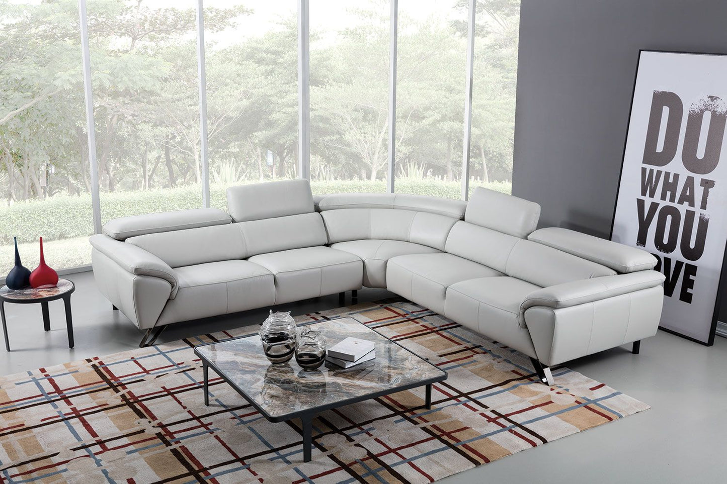 American Eagle L8002M Italian Top Grain Leather Sectional