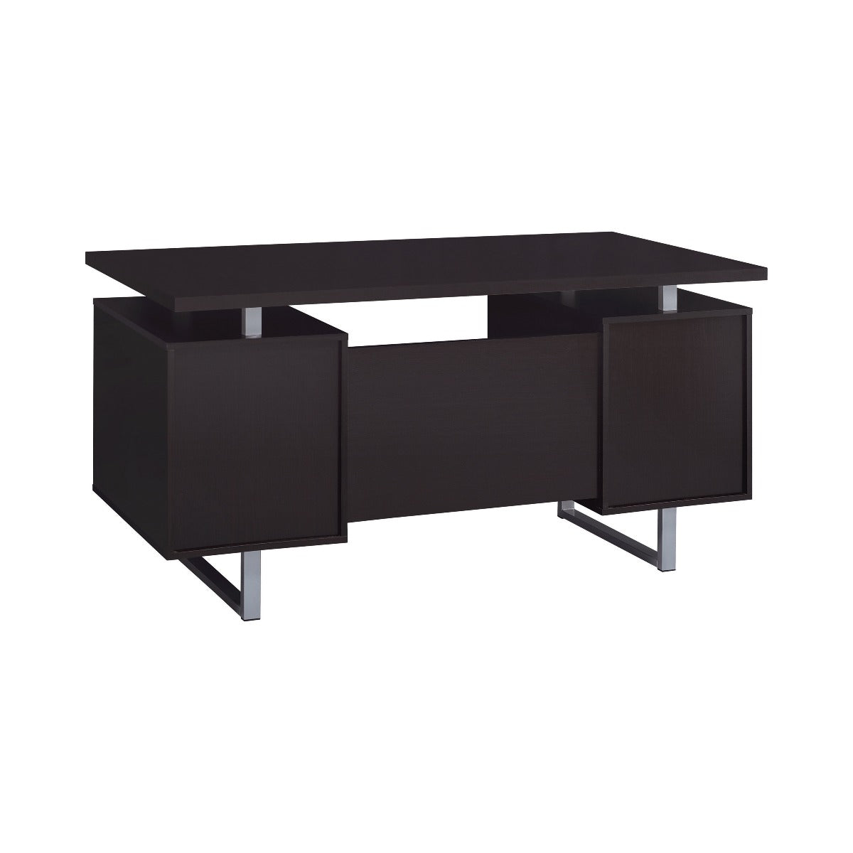 Lawtey Office Desk w/Storage - Cappuccino Finish