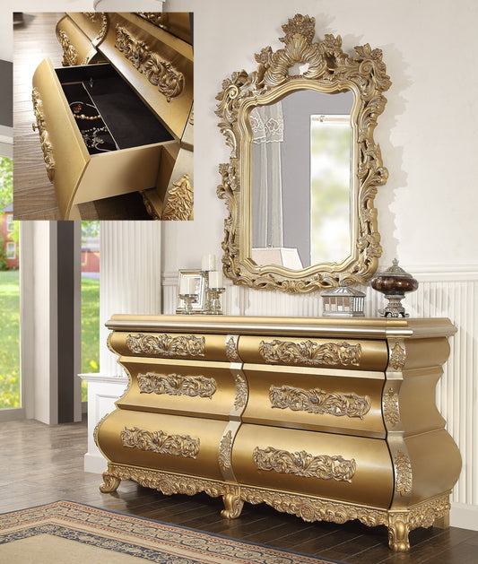 HD-8016 Bright Gold Dresser