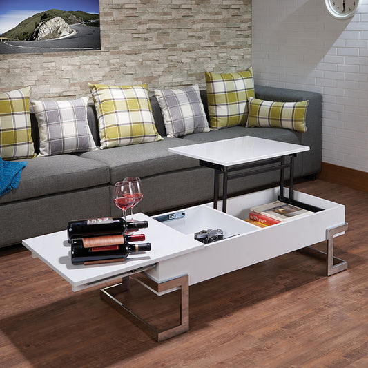 Calnan 81850 White Coffee Table - Lift Top