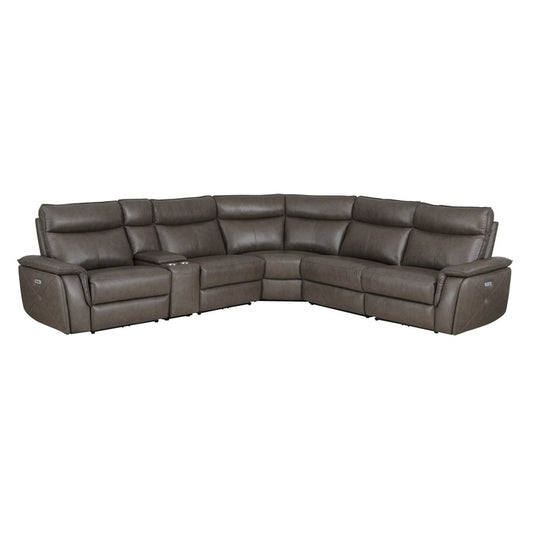 Maroni 6 Pc Sectional 8259RFDB - Dark Brown
