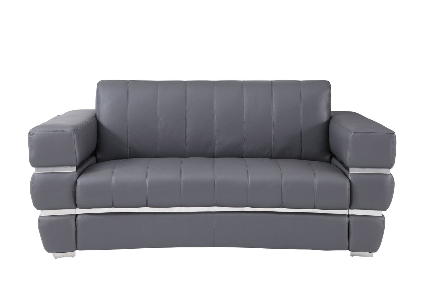 Global United 904 Gianna 2 Pc Sofa Set - Dark Grey