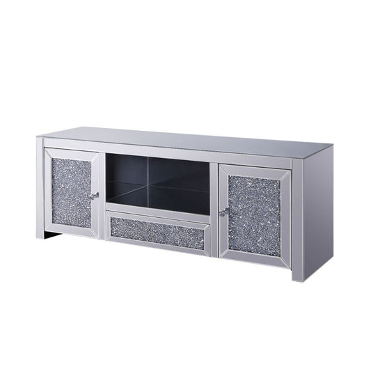 Noralie Glam TV Stand - Faux Diamond Inlay