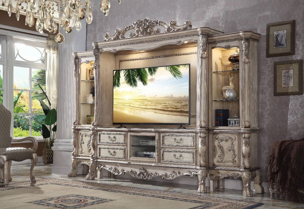 Dresden 91470 Entertainment Center - Vintage Bone White Finish