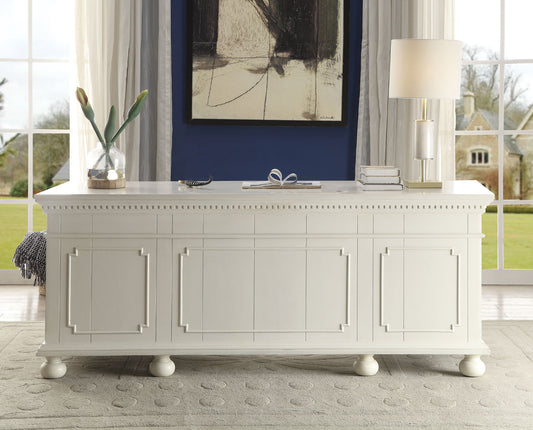 Acme Gustave 92482 Executive Desk - Cream Finish