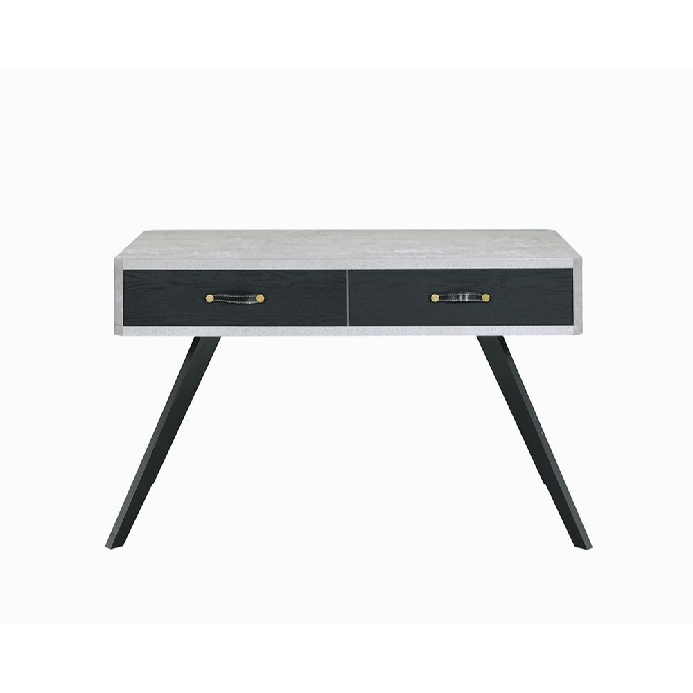 Magna Desk 92530 - Faux Concrete & Black Finish