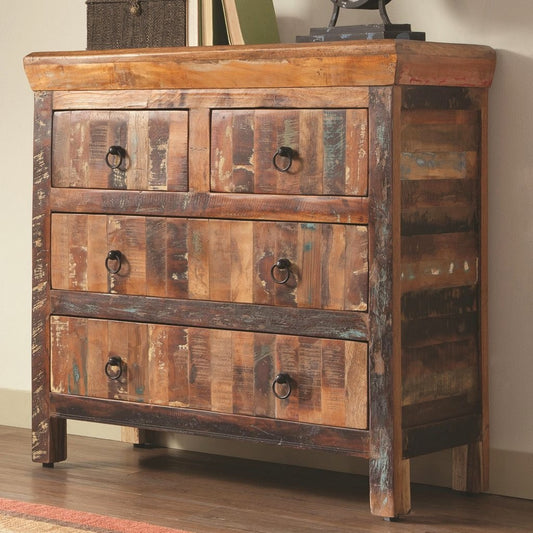 Harper 4 Drawer Accent Cabinet - Reclaimed Wood