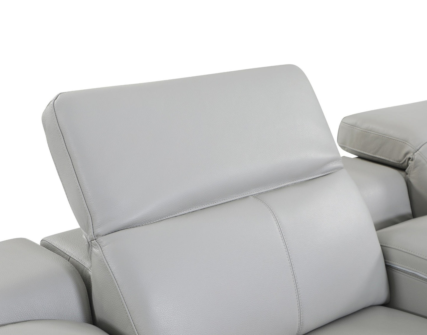 Global 9762 Genoa seccional eléctrico de 6 piezas - Gris claro