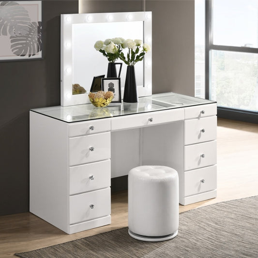 Avery White Vanity with LED Lights