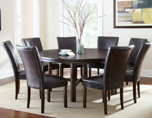 Hartford Round Table Dining Collection - Red or Brown Chairs