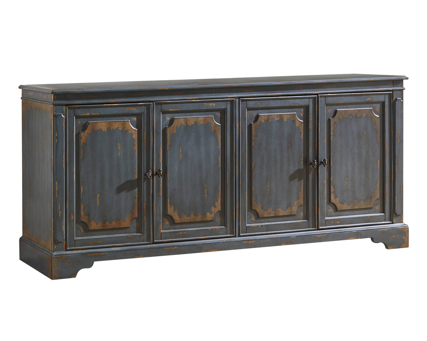 Sutton Distressed Finish 80" TV Console - Blue or Gray Finish