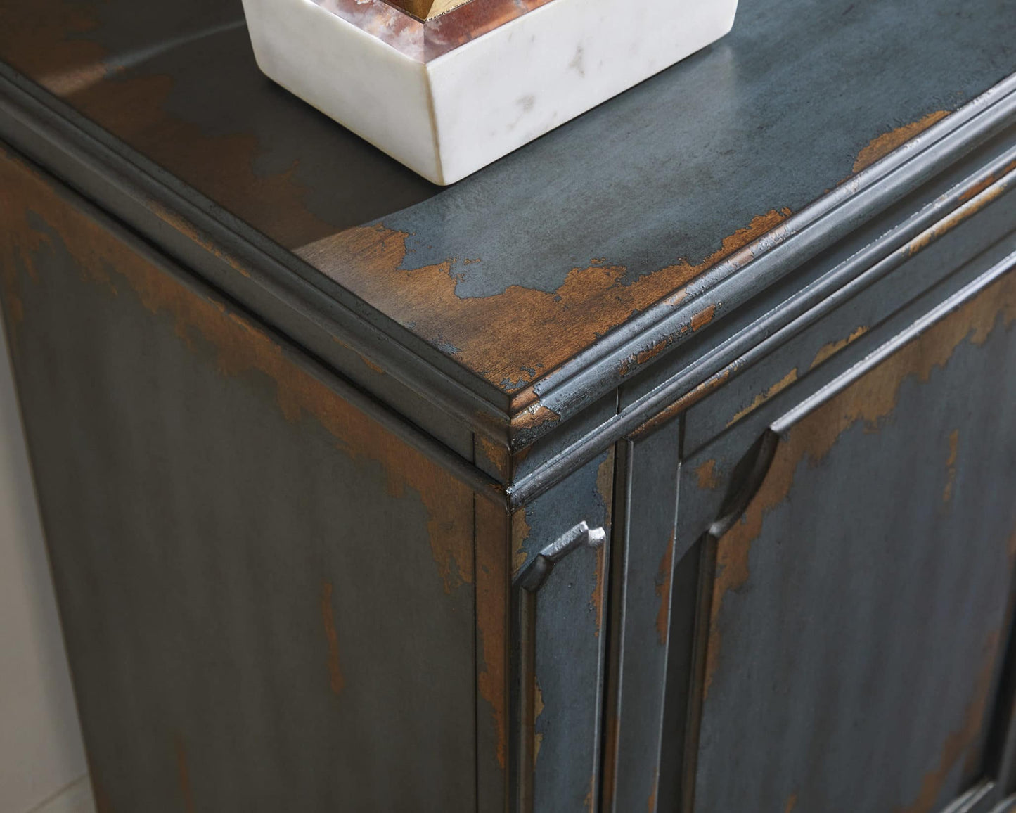 Sutton Distressed Finish 80" TV Console - Blue or Gray Finish