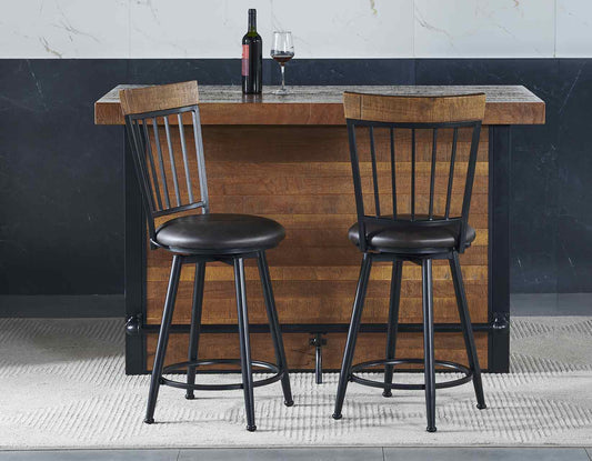 Steve Silver Tyler Rustic Bar Set Chestnut Finish