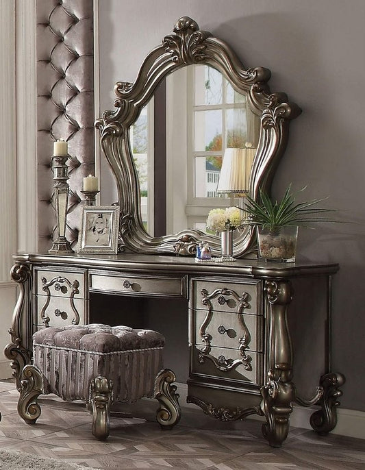 Vanity Desk, Mirror & Stool 26847