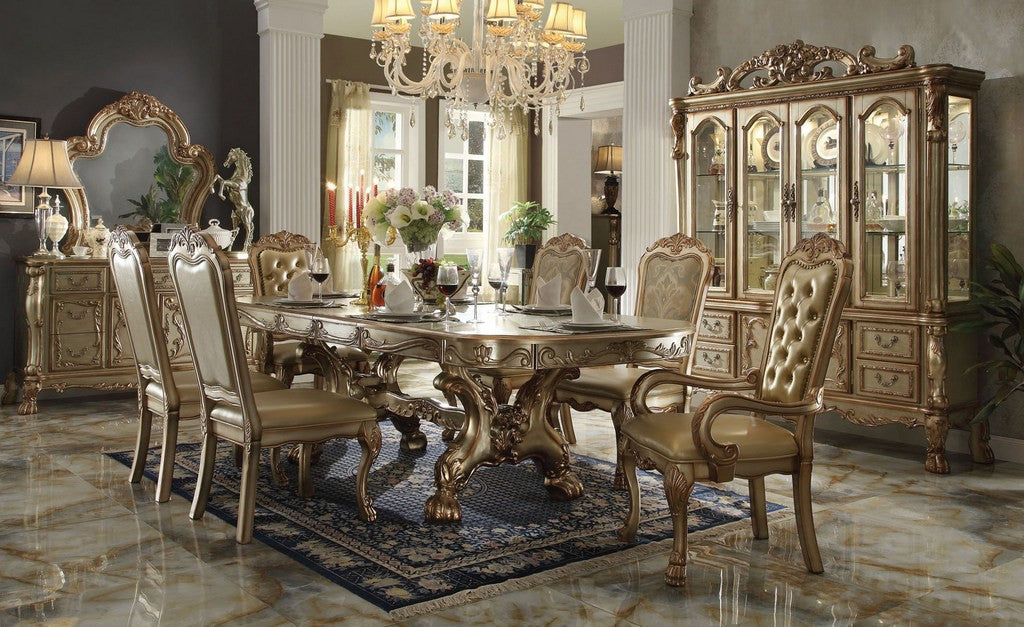 Dresden 63150 Dining Set - Gold Patina Finish